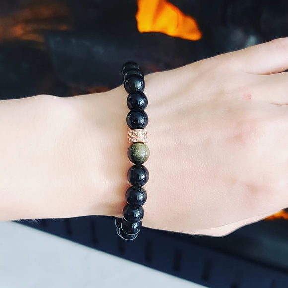 Black Obsidian bracelet - Picture 4 of 5